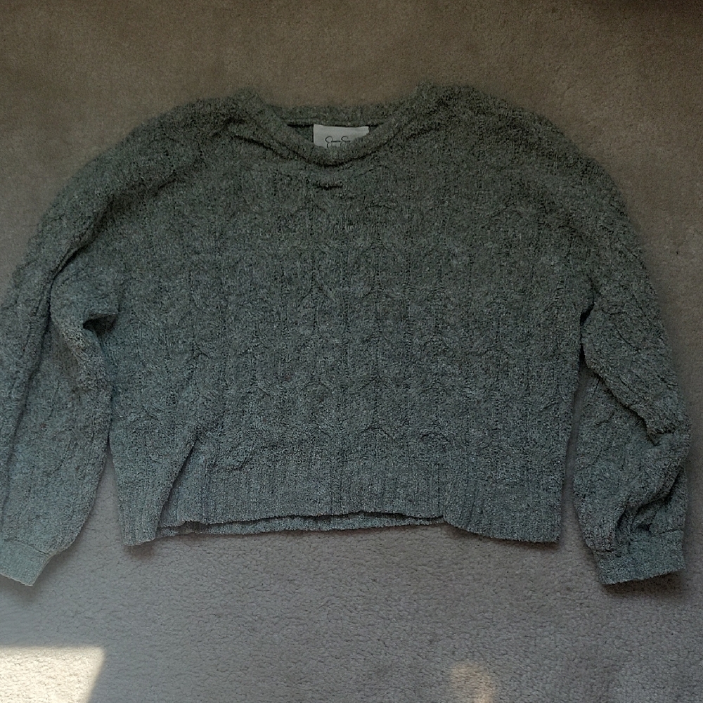 Jessica Simpson Textured Gray Sweater